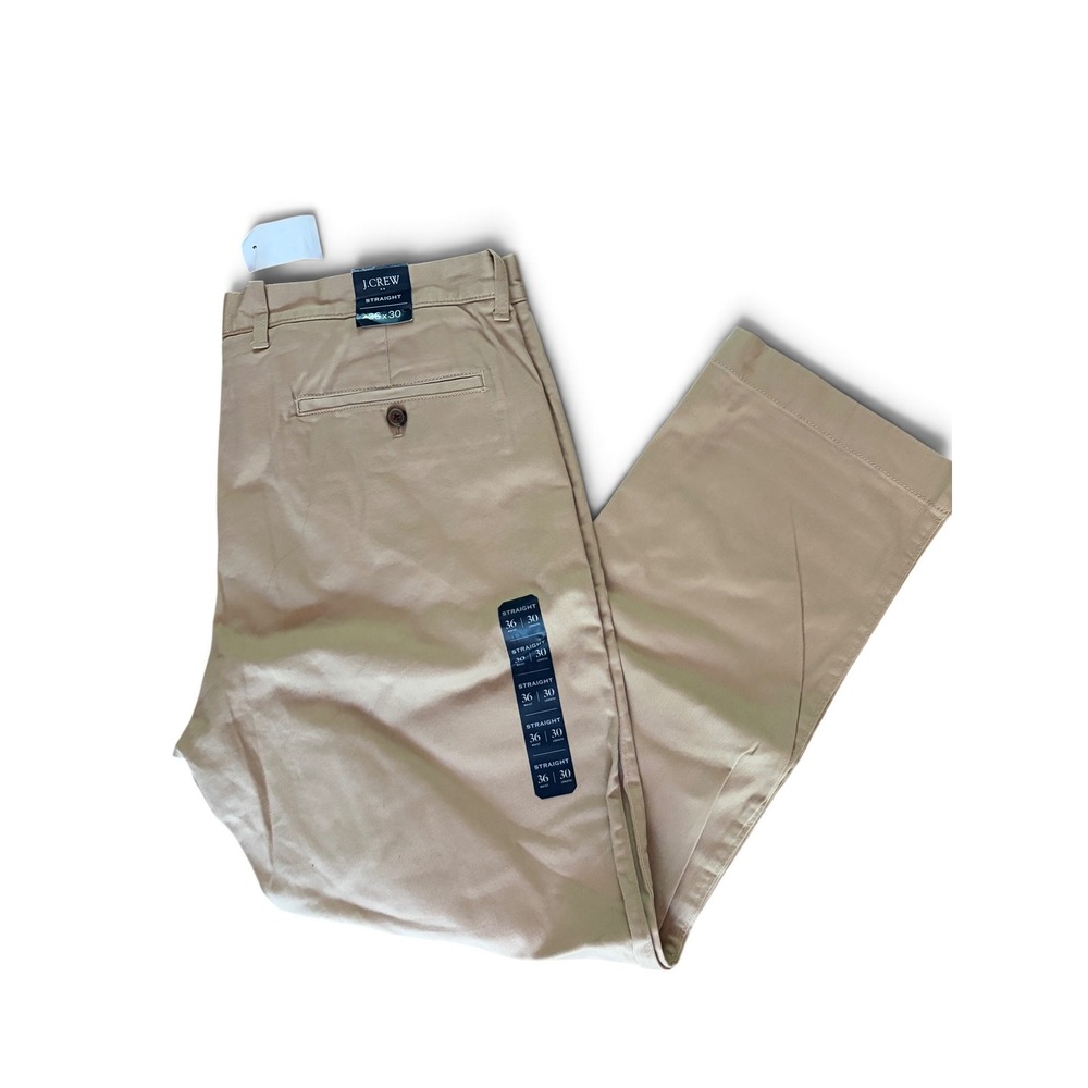J.Crew Factory Flex Straight Fit Chino Pants Mens 36x30 British Khaki NA6082